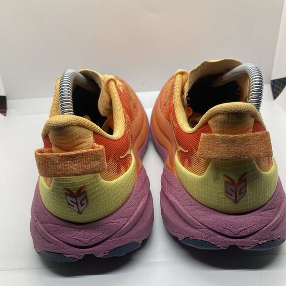 Hoka One One Speedgoat 6 Womens 9B Shoes Trail Orange Running Walking Gym - Picture 7 of 10